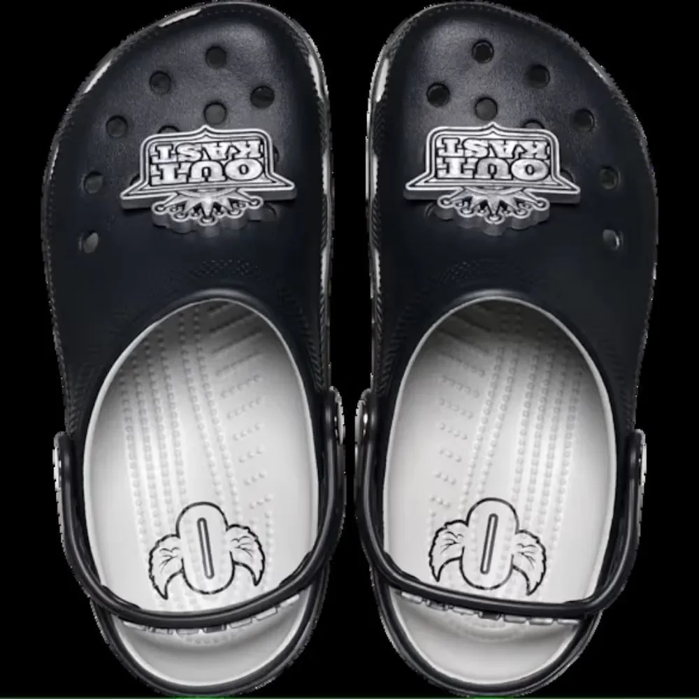 NEW NWT Crocs x Outkast Classic Clog Clogs Black & White Size Womens 10 Men's 10